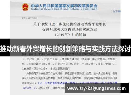 推动新春外贸增长的创新策略与实践方法探讨