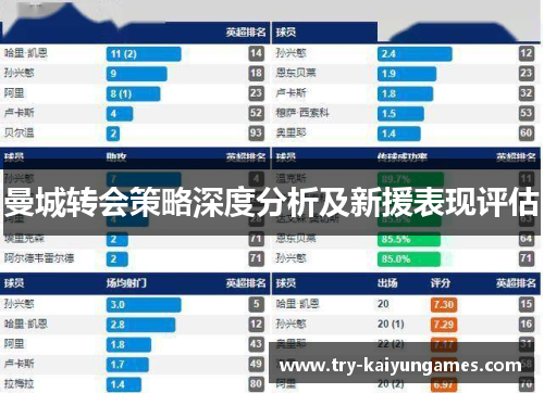 曼城转会策略深度分析及新援表现评估